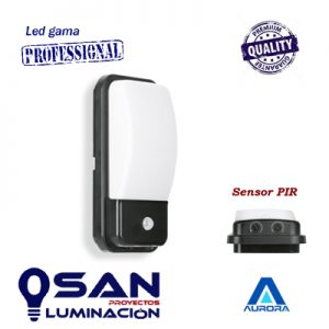 Plafón emergencia/seguridad Led 10w, IK-06, IP-65, sensor PIR, 4000K.