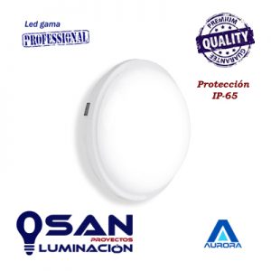 Plafón opal redondo, IP-65, IK-06, 4000K.