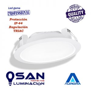 Downlight opal Thermo Tec regulable TRIAC, IP-44, IK-06