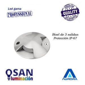 Bisel para baliza 3 salidas Ground Light
