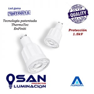 Dicroica GU-10, Led 10w, High Performance PRO, 24º/38º, regulable.