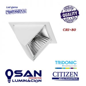Downlight Square I, basculante, Led cob CITIZEN/TRIDONIC, 50º