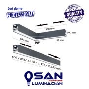 Lineal Led opal High Performance, modular recto configurable, medidas