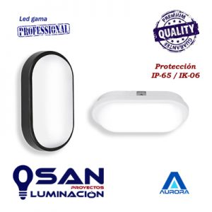 Plafón oval, IP-65, IK-06, 4000K.