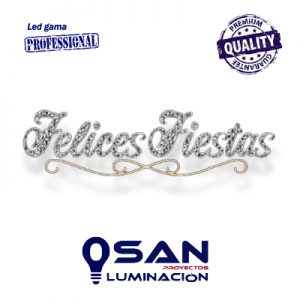 Cartel Led Luxury FELICES FIESTAS