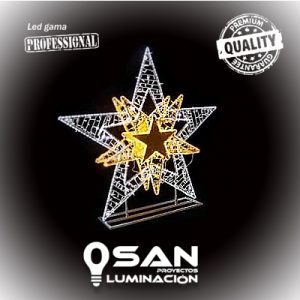 Estrellas Led 3D Diamond/Gold II, ( soporte )