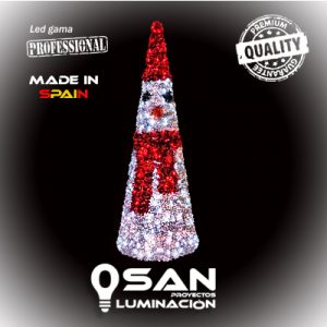 Árbol Led 3D Snowman ( efecto flash )