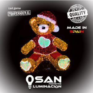 Osito Led Gold gigante 3D efecto FLASH