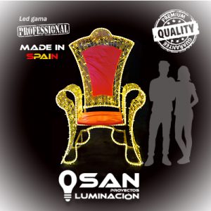 Photocall Trono Real Led Gold 3D