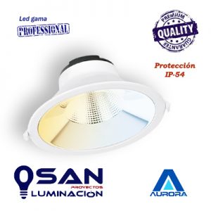 Downlight Led reflector PRO, TRIAC, IP-54