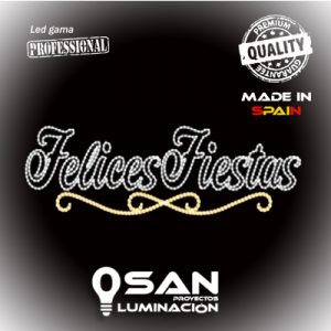 Cartel Led Luxury II (Felices Fiestas)