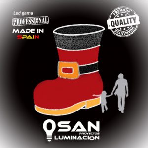 Photocall Bota Papá Noel gigante Led 3D