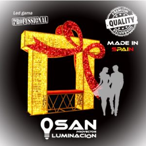 Photocall Regalo Fantasy Led Gold 3D