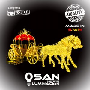 Photocall Carruaje Real Led Gold 3D