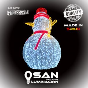 Photocall Muñeco de Nieve gigante Led 3D. 