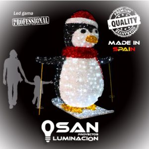 Photocall Pingüino Gigante Led 3D