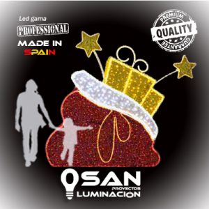 Photocall Regalos Papá Noel Led 3D.