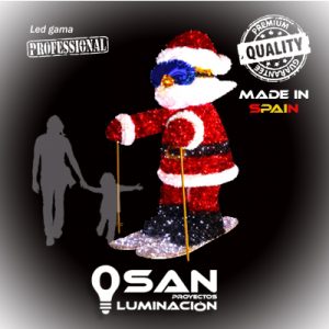 Photocall Santa Claus gigante Led 3D.