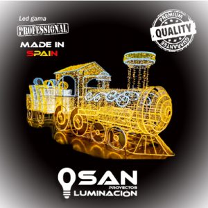 Photocall Tren Mágico Led Gold 3D. 